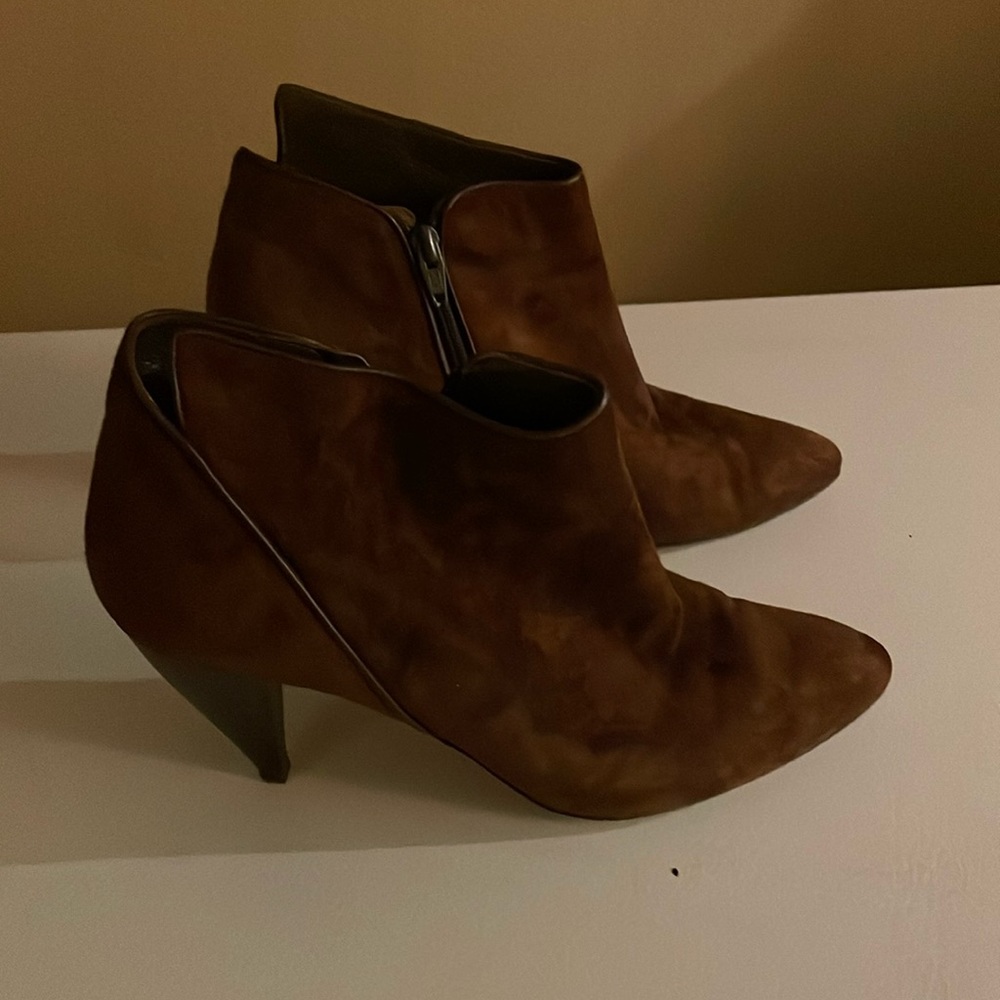 Brown Suede Booties